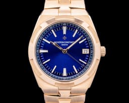 Overseas Automatic 4500V/110R 18K Rose Gold Blue Dial