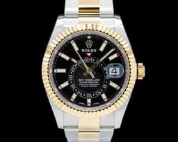 Sky Dweller 326933 SS / 18K Yellow Gold Black Dial