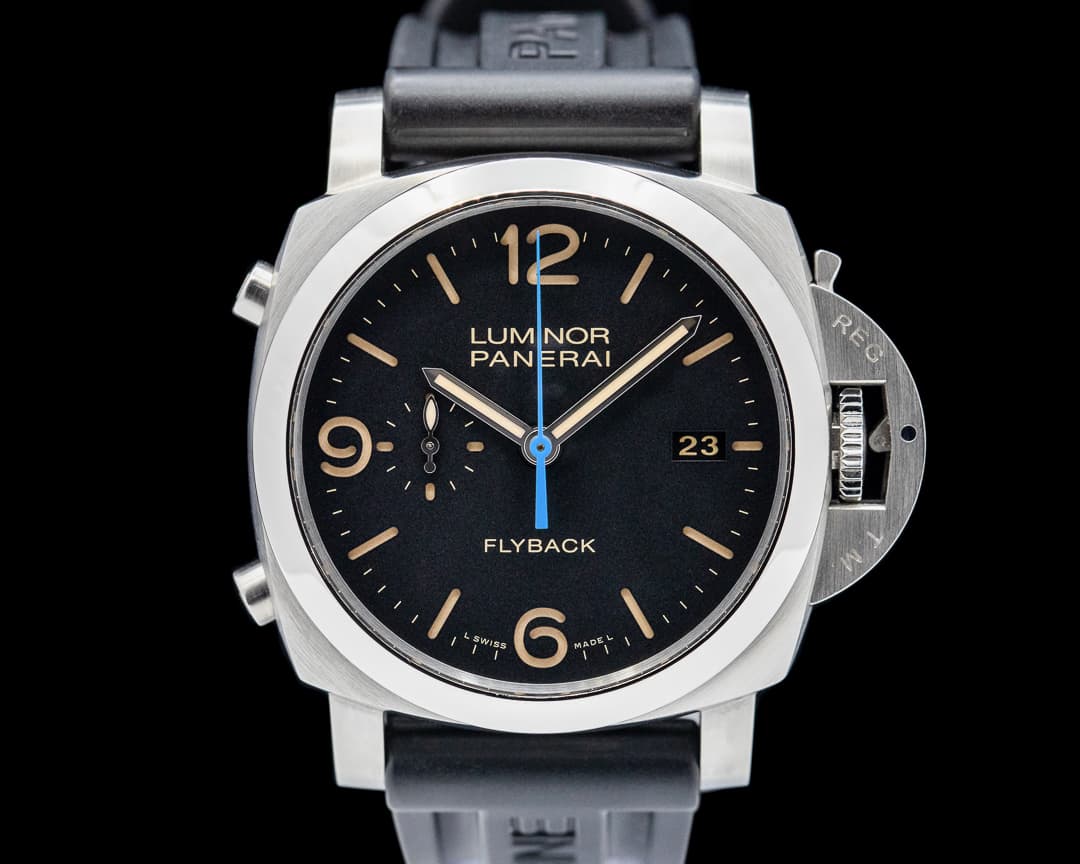 Panerai PAM00524 Luminor 1950 Flyback SS Black Dial