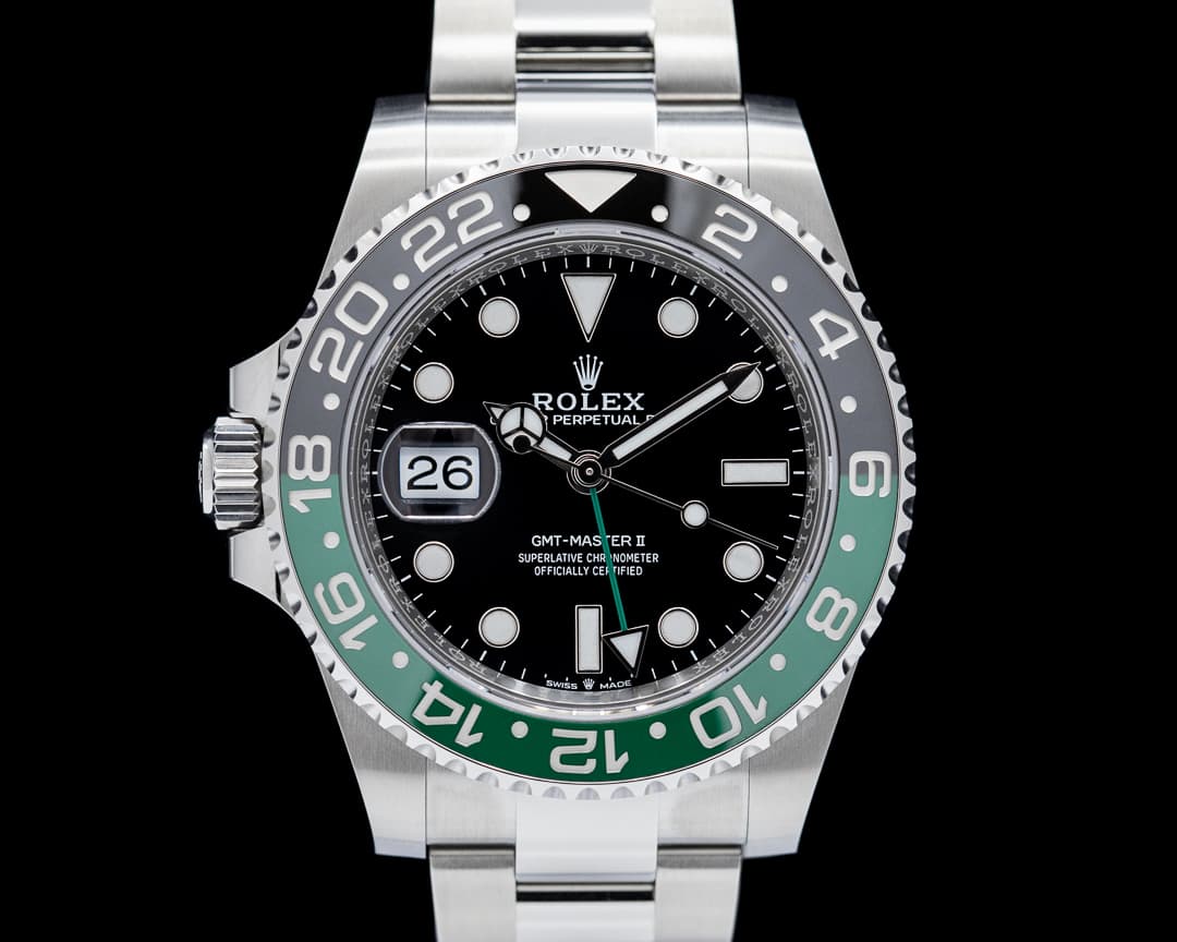 Rolex Left-Handed GMT Master II "SPRITE" Jubilee SS Black Dial 2025