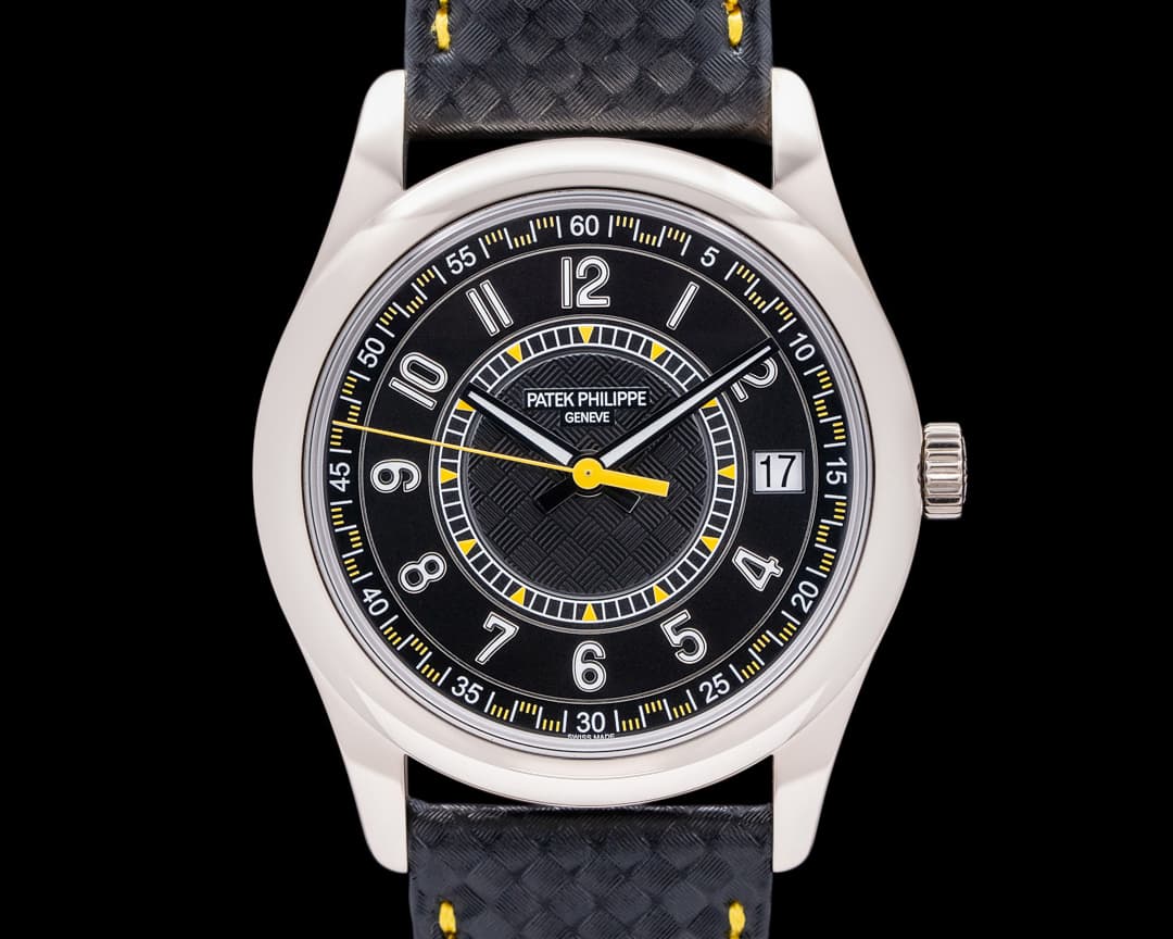 Patek Philippe 6007G-001 Calatrava 18K White Gold Black Dial