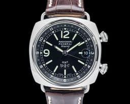 Radiomir GMT Alarm 42MM SS Black Dial