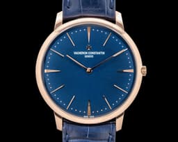Patrimony Contemporaine 18K Rose Gold Blue Dial