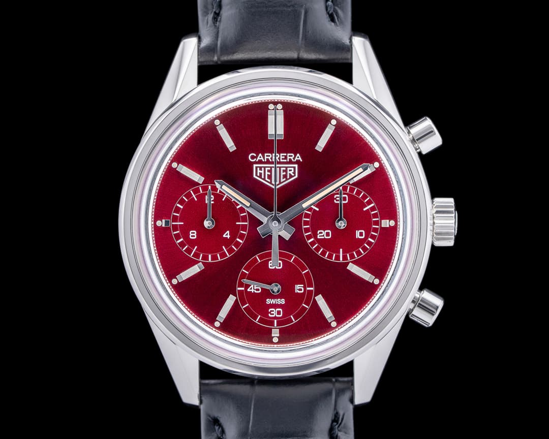 Heuer Carrera Chronograph SS Red Dial LIMITED