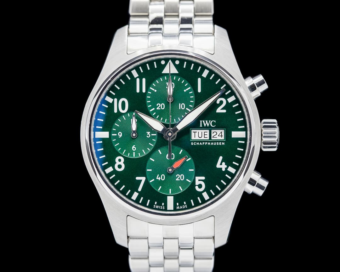 IWC Pilot's Watch Chronograph SS Green Dial