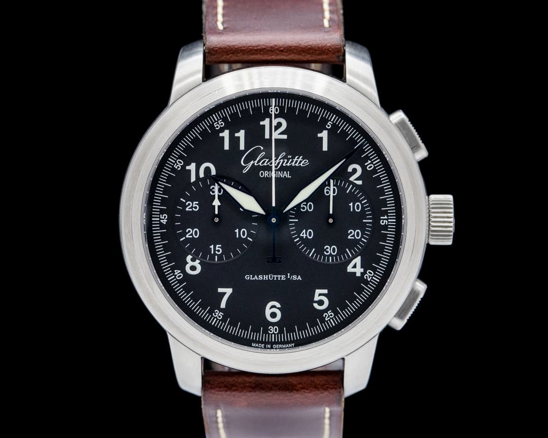 Glashütte Original Senator Navigator Chronograph SS Black Dial