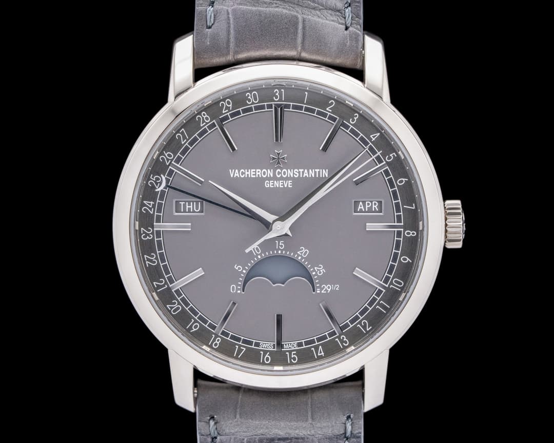 Vacheron Constantin Traditionnelle Complete Calendar 18K White Gold Gray Dial