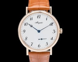Classique Automatic 18K Rose Gold White Enamel Dial