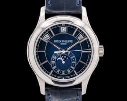 Annual Calendar 5205G 18K White Gold Blue Dial