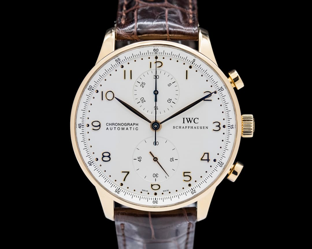IWC Portuguese Chronograph 18K Rose Gold / Silver Dial