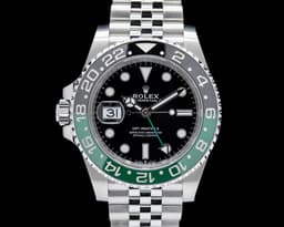 Left-Handed GMT Master II "SPRITE" Jubilee SS Black Dial