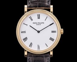 Calatrava Automatic 18K Yellow Gold White Dial