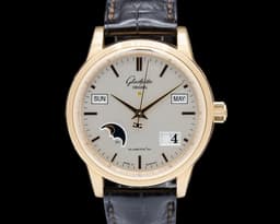 Senator Perpetual Calendar 18K Rose Gold Silver Dial