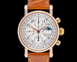 Lunar Chronograph 18K Rose Gold Silver Dial