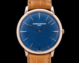 Patrimony Contemporaine 18K Rose Gold Blue Dial