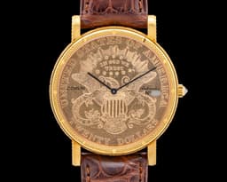 USA $20 Double Eagle Coin 1900 18K Yellow Gold Automatic LE