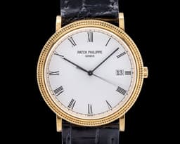 3954J Calatrava Quartz 18K Yellow Gold White Dial