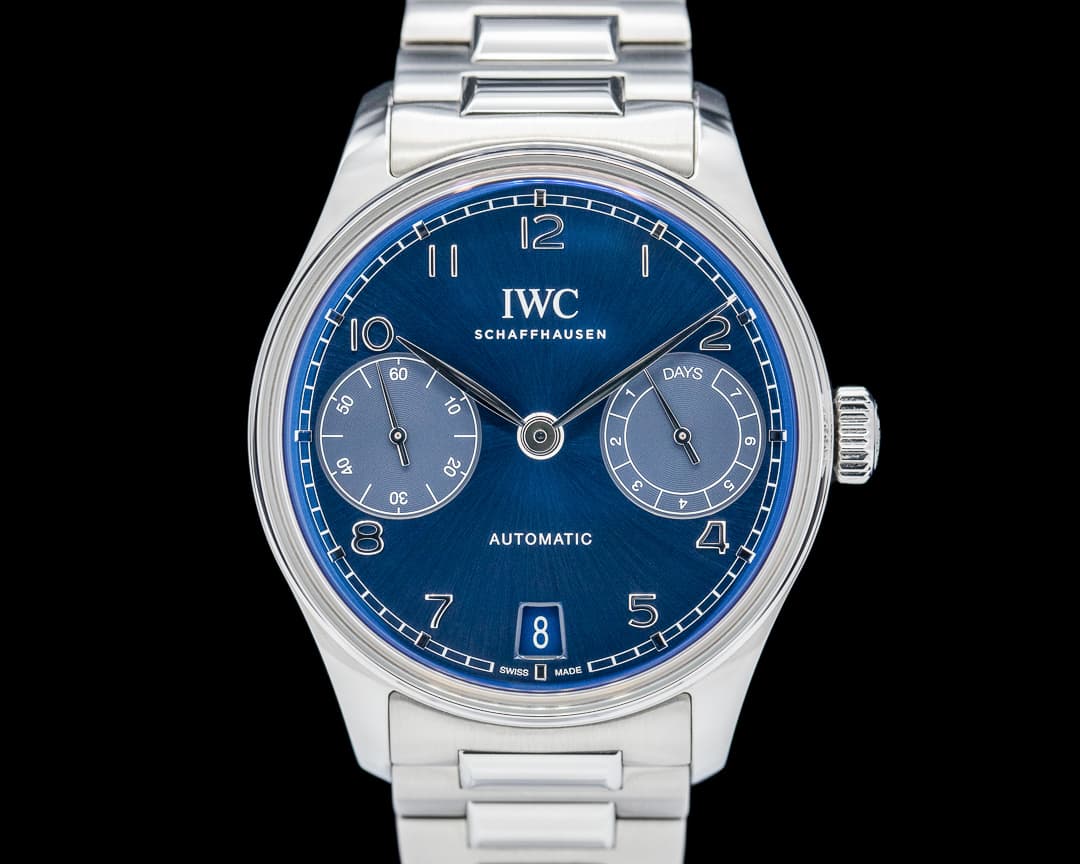 IWC Portuguese 7 Day Automatic SS Blue Dial