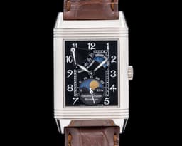Reverso Sun Moon 18k White Gold Black Dial