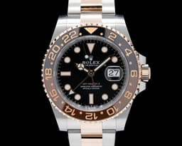 GMT Master II "Root Beer" SS / 18K Everose Gold Black Dial