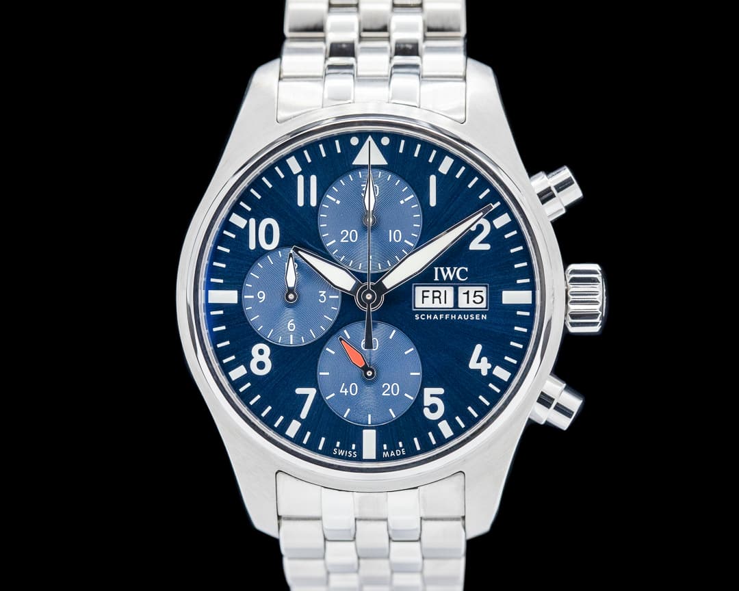 IWC Pilots Watch Chronograph SS Blue Dial