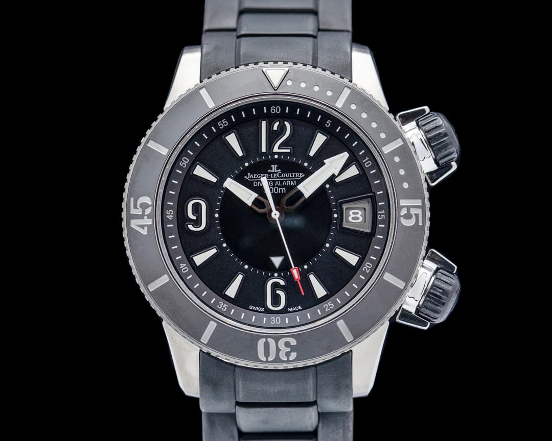 Jaeger LeCoultre Master Compressor Navy Seals Alarm Titanium Black Dial