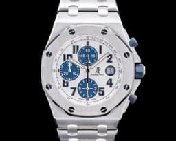 26020ST Royal Oak Offshore Navy SS / Bracelet White Dial