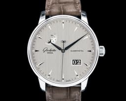 Senator Panorama Date Moon Phase SS Gray Dial