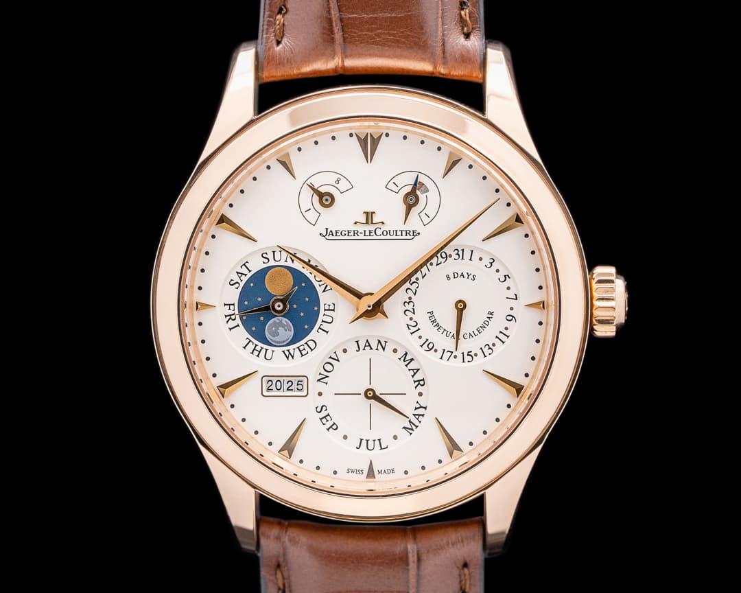 Jaeger LeCoultre Master Perpetual 8 Days 18K Rose Gold Cream Dial