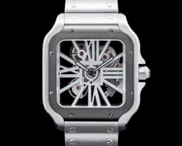 Santos De Cartier SS Skeleton Dial LIMITED