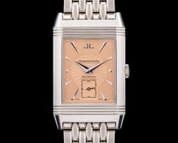 Art Deco Reverso 18K White Gold / Bracelet Salmon Dial RARE