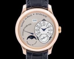 Octa Lune 18K Rose Gold Silver Dial