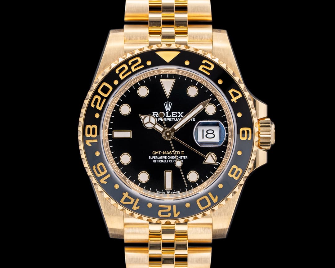Rolex GMT Master II 126718 18K Yellow Gold Jubilee Black Dial 2024