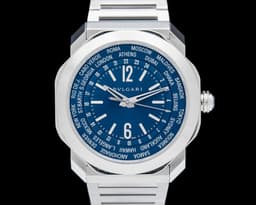 Octo Roma WorldTimer Automatic 41MM SS Blue Dial
