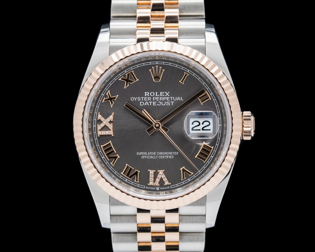 Rolex Datejust 36 126231 Jubilee 18K Rose Gold /SS Diamond Dial