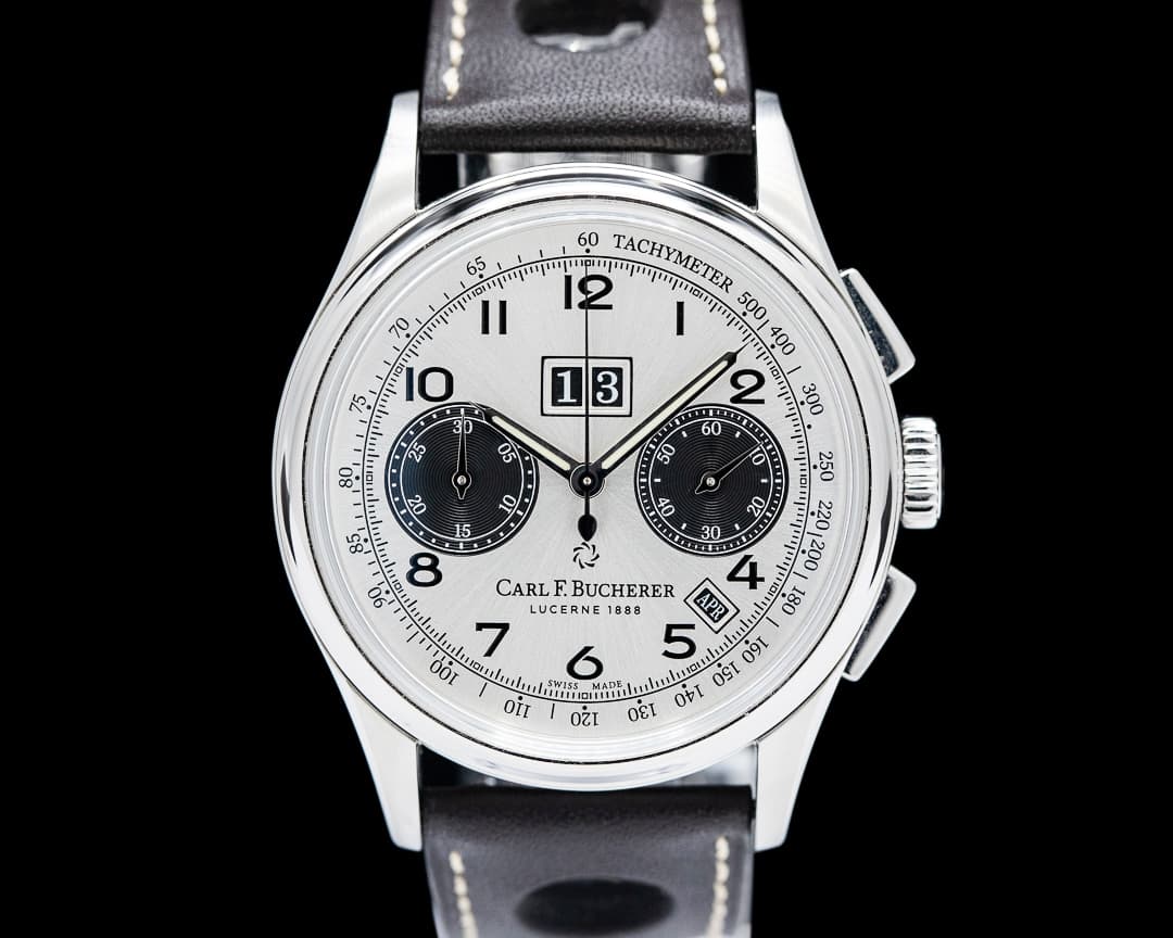 Carl. F Bucherer Heritage Bicompax Annual SS Silver Dial LIMITED