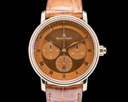 Villeret Mono-Pusher Chronograph 18K Rose Gold