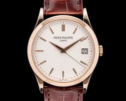 Calatrava 5296R 18K Rose Gold Silver Dial