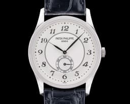 Calatrava Platinum 5196P Silver Dial Breguet Numerals