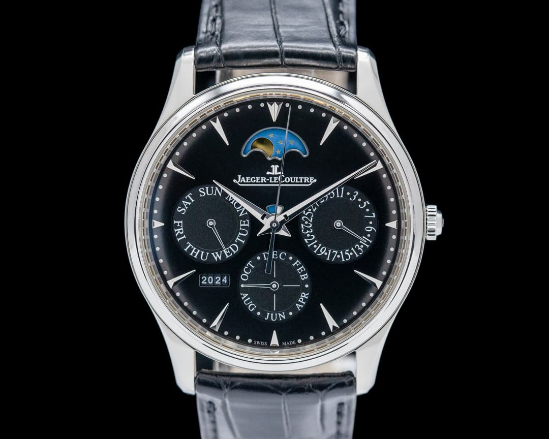 Jaeger LeCoultre Master Ultra Thin Perpetual Calendar SS Black Dial