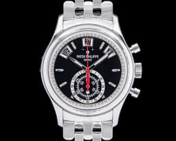 5960/1A Annual Calendar Chronograph SS Black Dial RARE