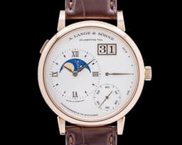 139.032 Grande Lange 1 Moon 18K Rose Gold Silver Dial