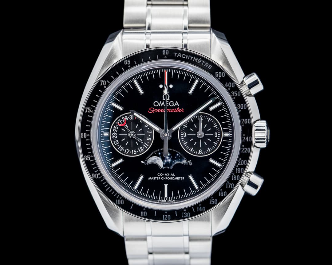 Omega Speedmaster Automatic Moon SS Black Dial