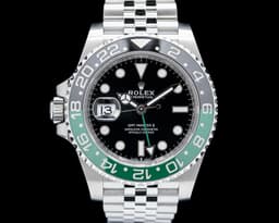 Left-Handed GMT Master II "SPRITE" Jubilee SS Black Dial