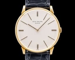 Vintage Manual Wind 18K Yellow Gold Silver Dial