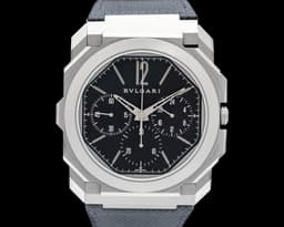 Octo Finissimo Chronograph GMT Titanium Black Dial