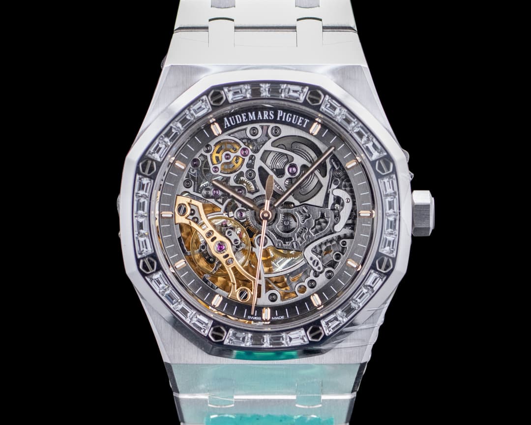 Audemars Piguet 15412BC Royal Oak Double Balance Open Worked Skeleton Dial White Gold