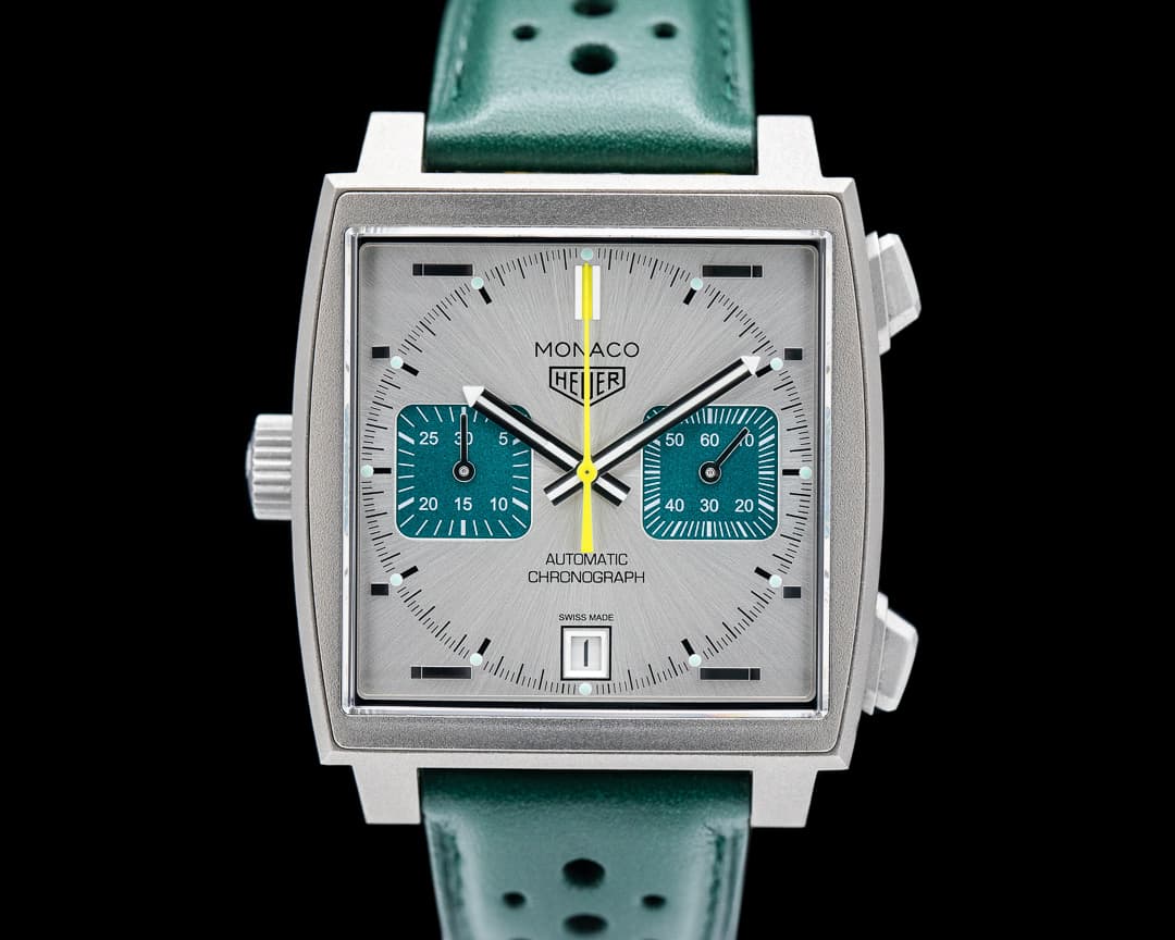 TAG Heuer Monaco Chronograph Racing Green Titanium Silver Dial LIMITED