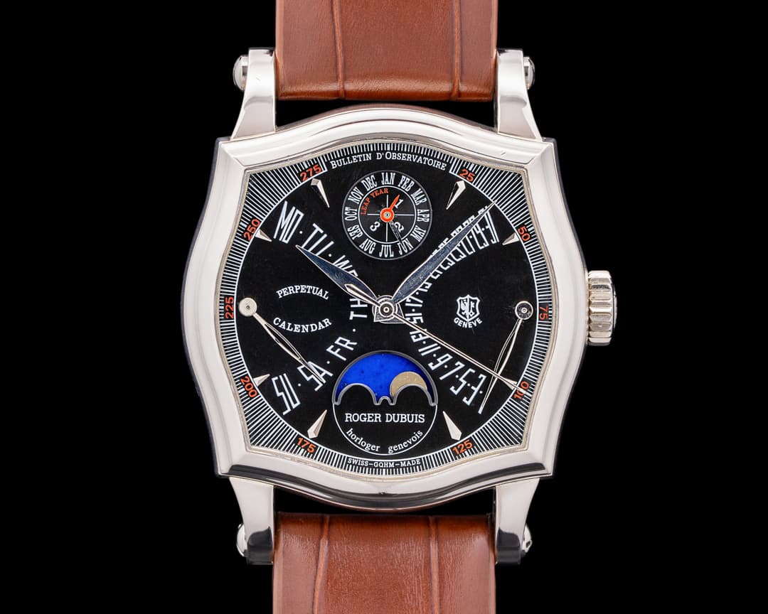 Roger Dubuis S37 Sympathie Perpetual Calendar Double Retrograde Black Dial RARE
