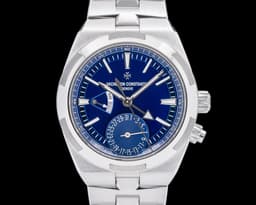 7900V Overseas Dual Time SS Blue Dial
